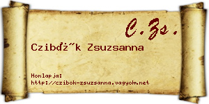 Czibók Zsuzsanna névjegykártya