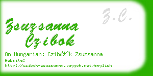 zsuzsanna czibok business card